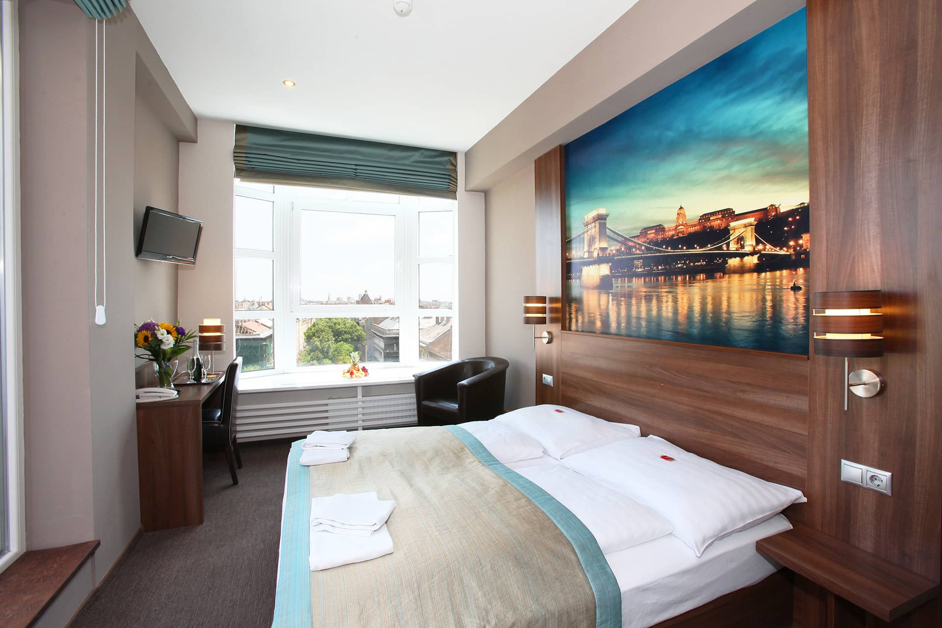 Chambre supérieure panoramique à lit double avec terrasse