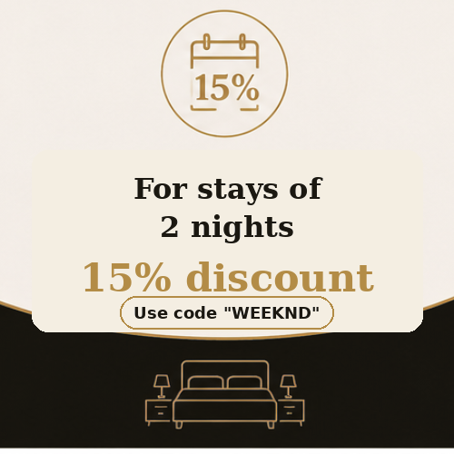 15% discount for stays of two nights